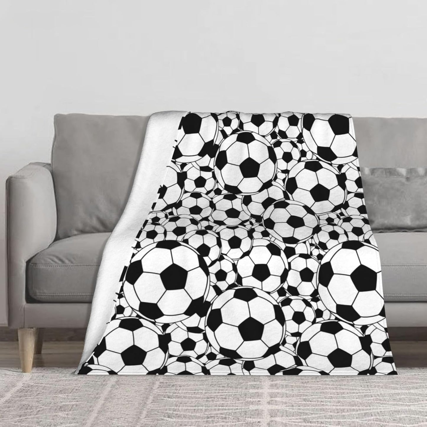 Throw Blanket for Couch Soft Flannel Lightweight Football Blankets Cozy Cute Printed Travel Warm Throws Sherpa Fleece for Women Men 50x60 inch