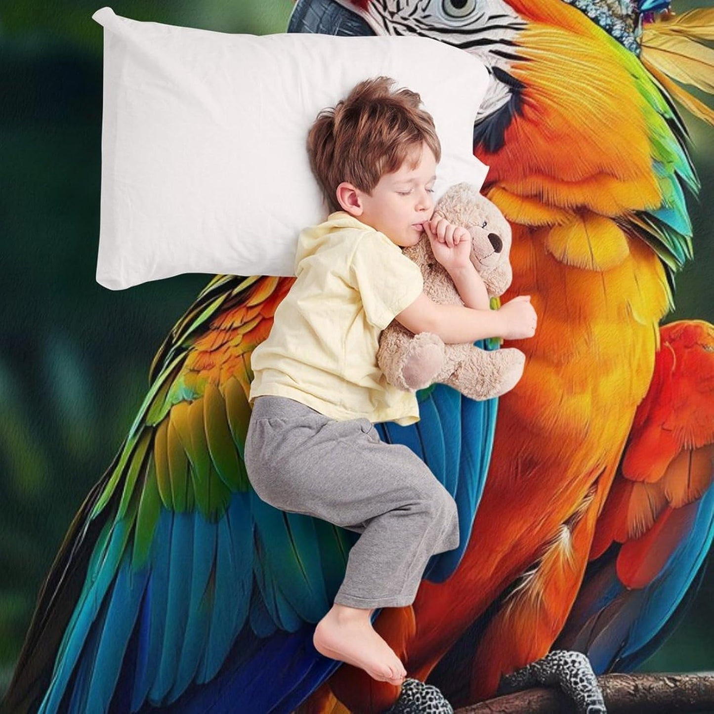 Parrot Bird Throw Blanket for Couch Bed Plush Cozy Fuzzy Flannel Blanket for All Season 30"x50"