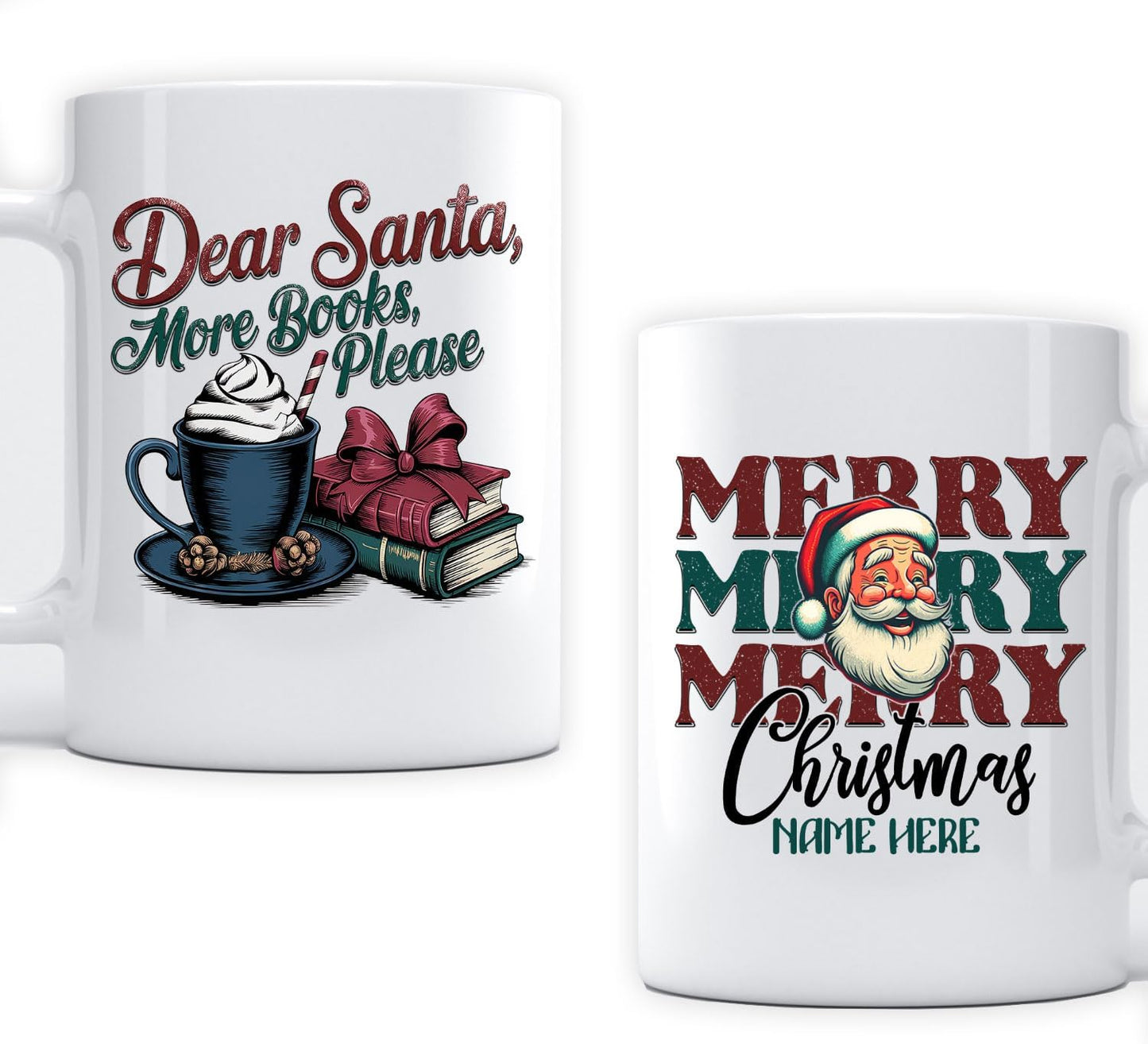 Bookclub Lovers Cozy Reading Ceramic Mug 11oz 15oz Personalized Name Bookish Merry Christmas Coffee Gift