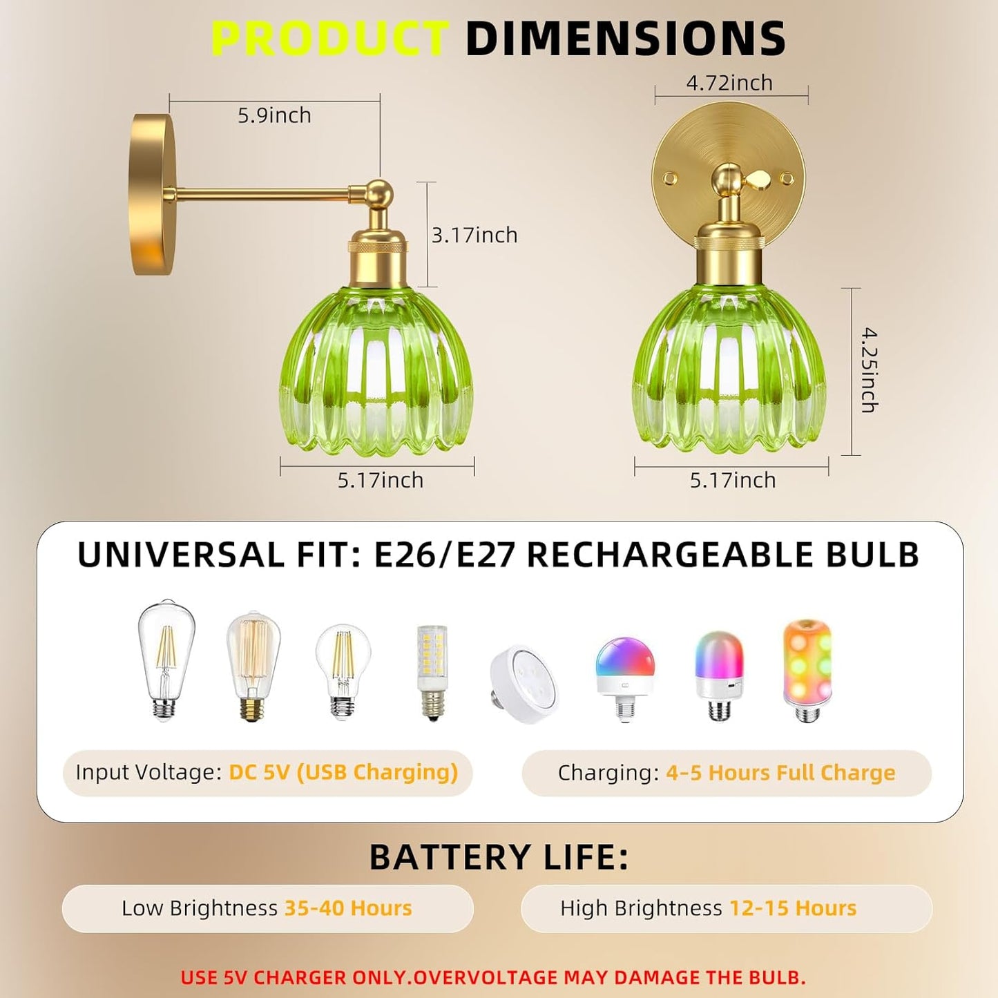 Battery Operated Wall Sconce with Remote Control, Wireless Wall sconces Set of Two with 7000mAh Dimmable Magnetic RGB Bulbs, Rechargeable Wall Light for Bedside Bedroom Living Room Hallway Wall Decor