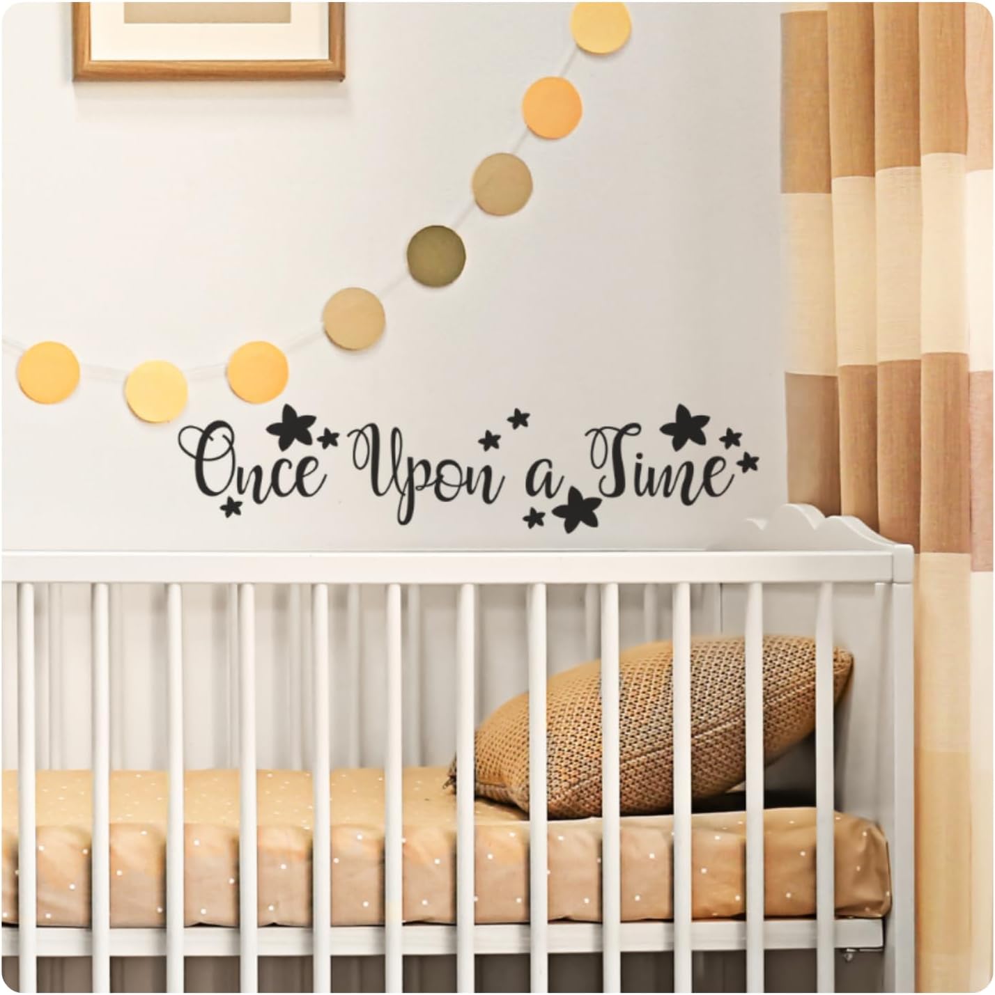 My Vinyl Story - Once Upon a time - Large Girl Nursery Decor Wall Decal Sticker Quote Vinyl Art Decorations Stickers for Children Baby Kids Boy Girl Bedroom, Removable