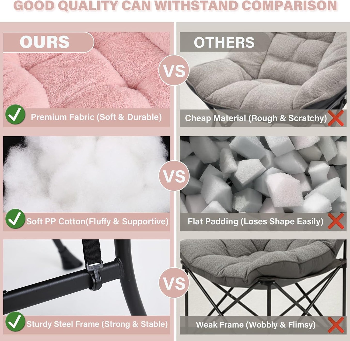 Lazy Chair and Ottoman, Large Contemporary Plush Pink Accent Chair with Side Pocket, Modern Leisure Upholstered Reading Armchair with Footrest for Office, Bedroom, Living Room, Dorm, Balcony