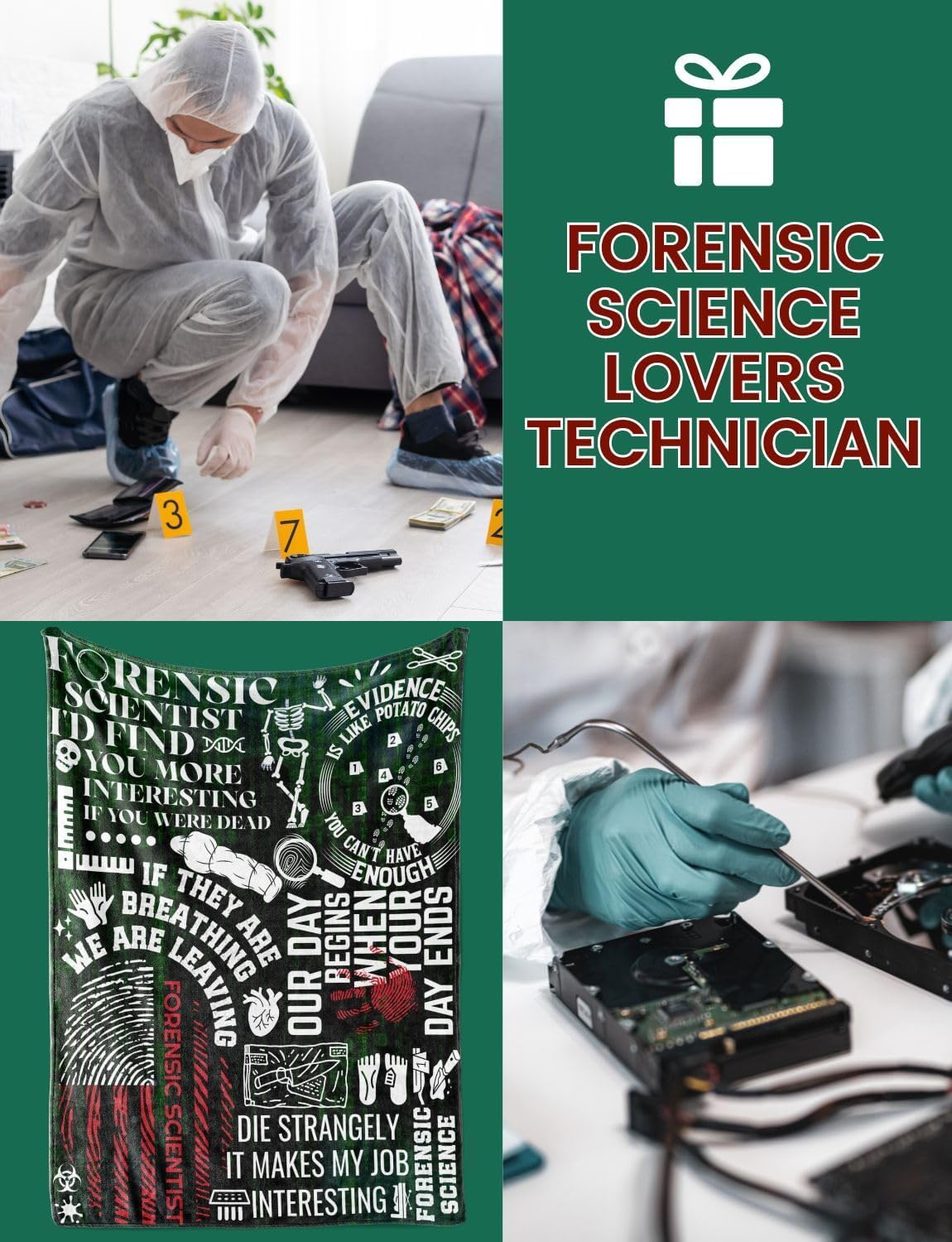 Forensic Science Gifts, Forensics cience Blanket, Gifts for Forensic Scientists, Medicolegal Physic Physiciansian, Medical Examiner, Coworker, Soft Throw Blanket 50" x 65"