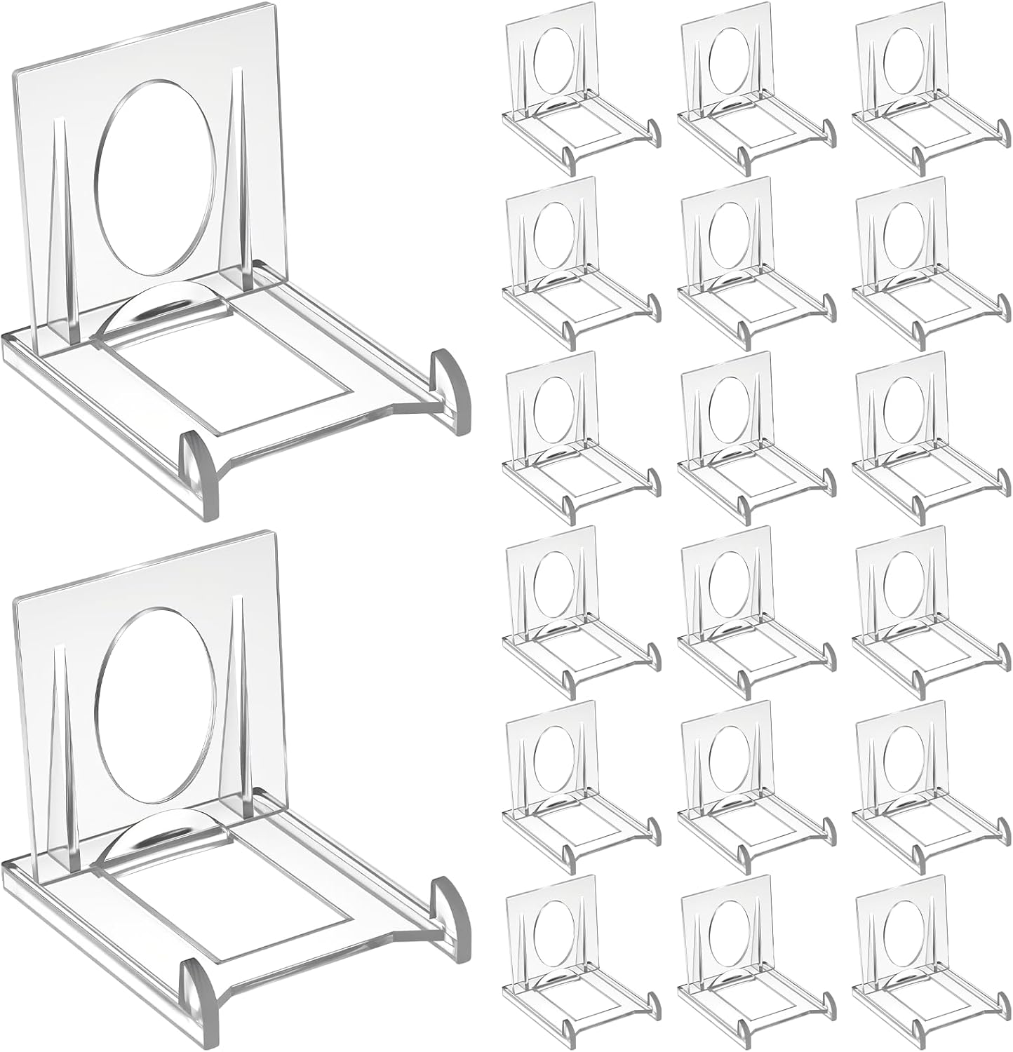 24pcs Acrylic Book Stands for Display Adjustable Book Display Stand Clear Acrylic Handbag Stand Holder for Wallet Purse Bag Small Easel Jewelry Displays Organizer for Party Wedding Home Decor Birthday