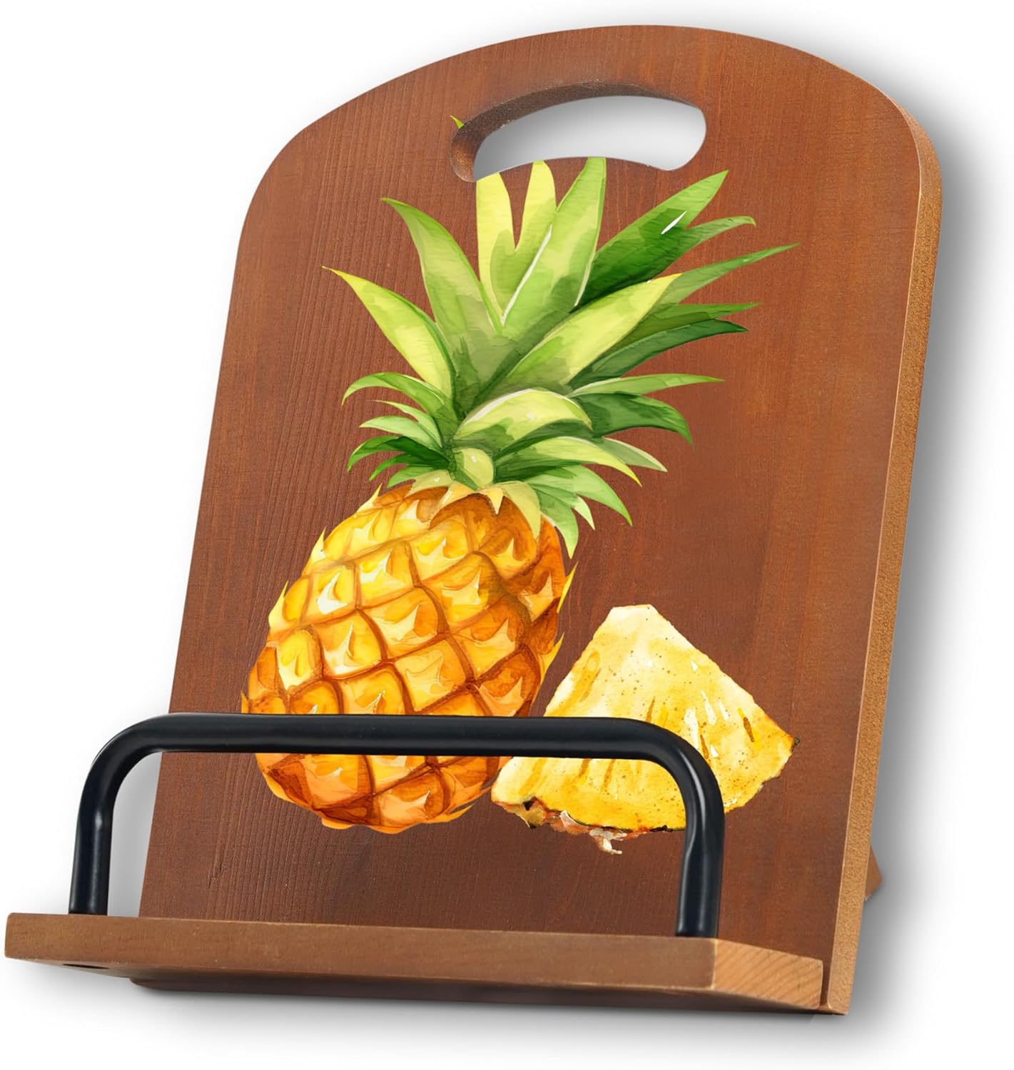 InnoBeta Pineapple Gifts for Women, Cookbook Stand for Kitchen Counter, Perfect Gifts for Pineapple Lovers on Birthday, Adjustable Tablet Recipe Book Holder, Unique Kitchen & Home Decor