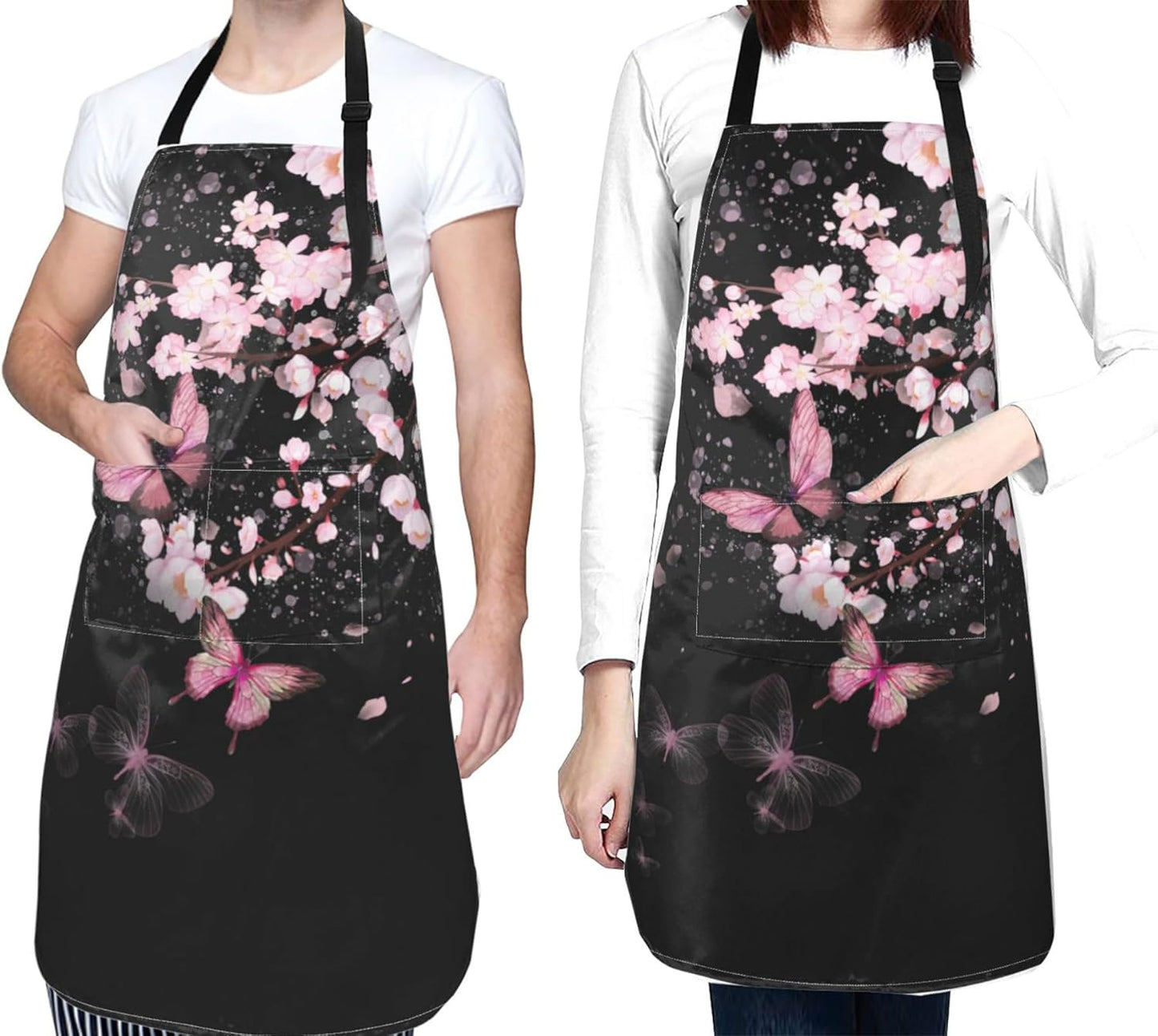 Apron with Pockets Aprons for Women Men Kitchen Chef Apron for Cooking Gardening Server Waitress Painting