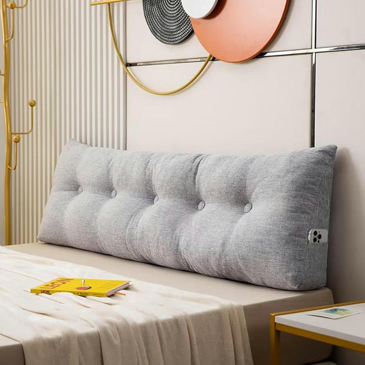 White Headboard Pillow Triangular Reading Wedge Pillow Recliner Backrest Cushion Triangular Headboard Cushion Waist Positioning Upholstery Backrest Pillow for Sitting in Bed