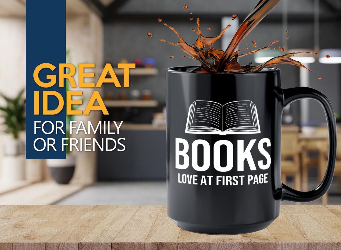 Book Lover Coffee Mug 15oz Black -Books Love at - Bookworm Literature Library Book Lover Reader Booked Editor Intellectual Studious