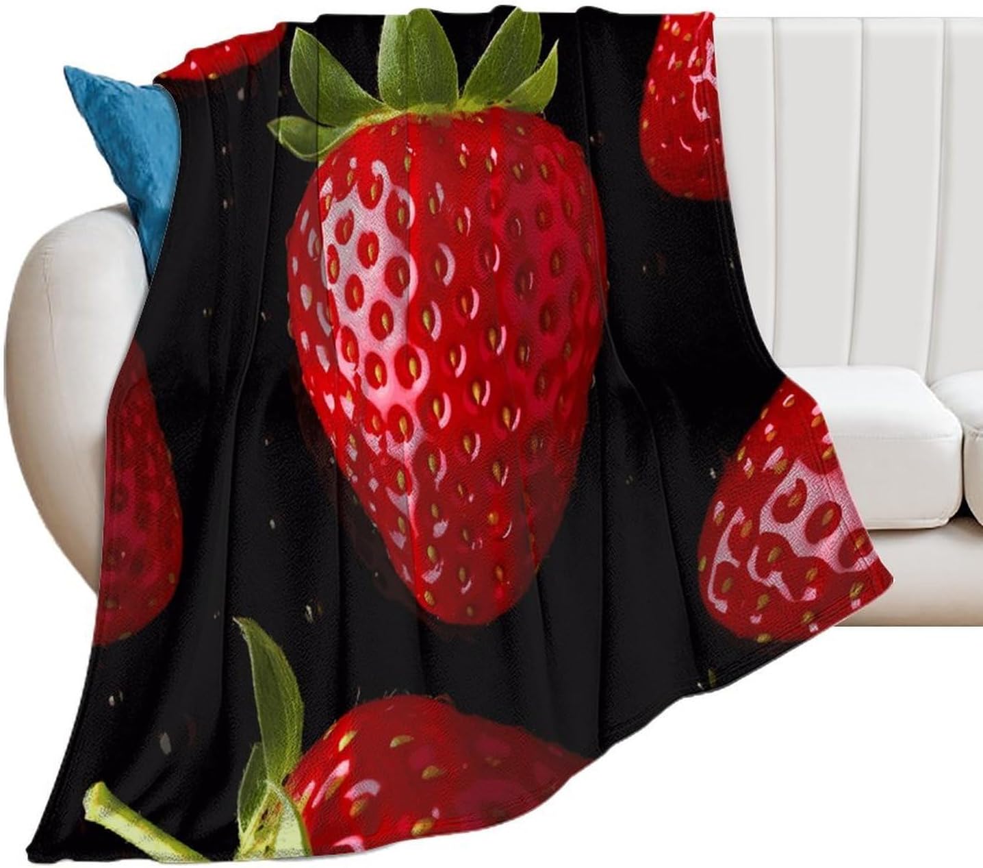 Strawberry Blanket Super Soft Lightweight Throw Blanket Cute Cozy Warm Bed Blanket Decorative Fuzzy Blanket All-Season Home Decor Gift for Sofa Couch Living Room 30"*40"（76 * 100cm）