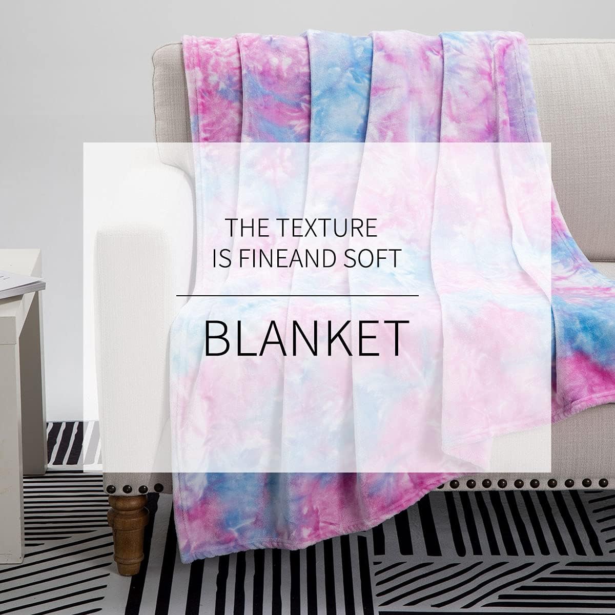 COCOPLAY W Throw Blanket for Couch (Multi-Purple, Throw（50''×60''）)