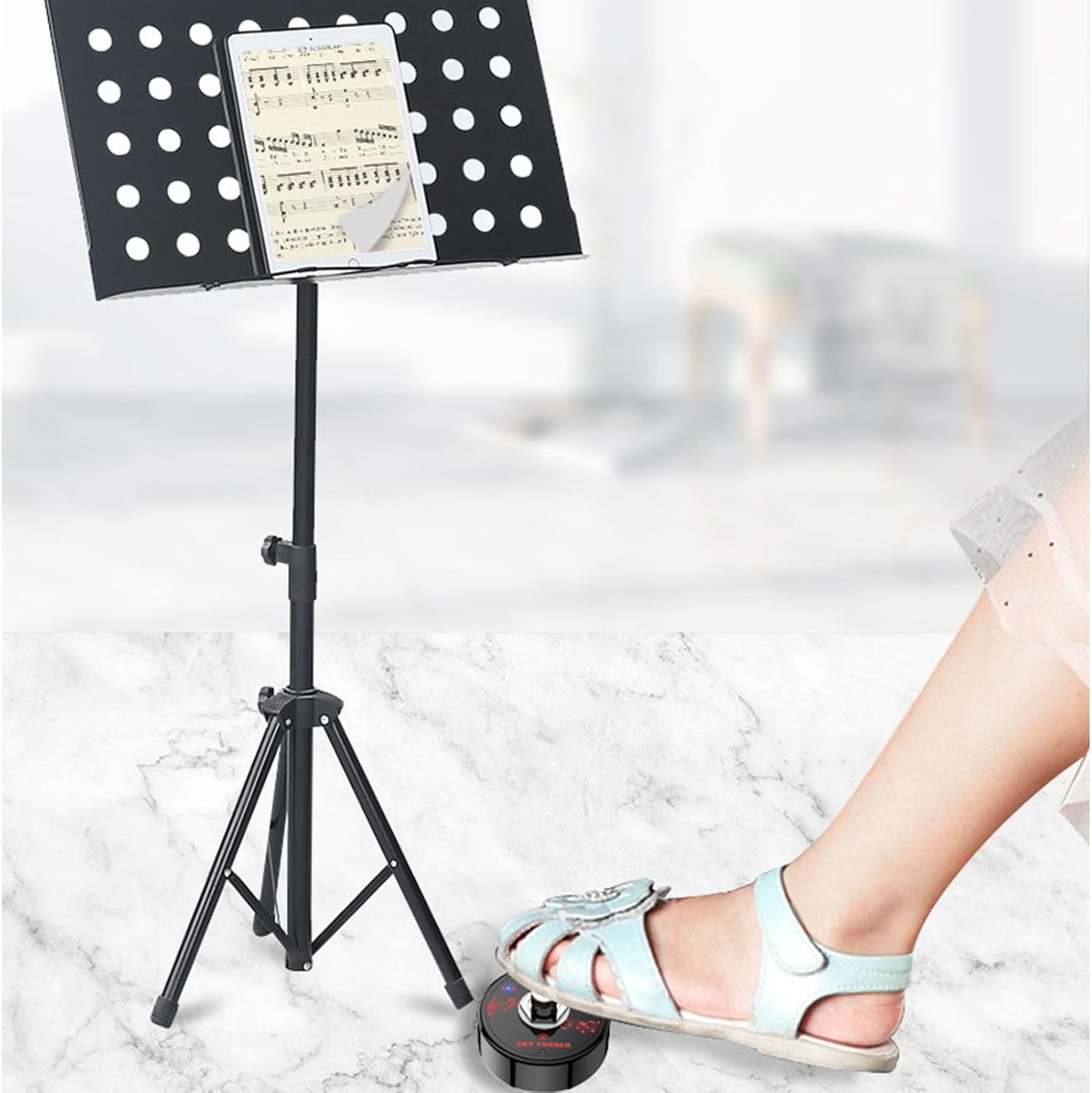 Page Turner Pedal Foot Pedal for Music Sheets eBooks PPT Compatible with Tablets Laptops Enabled Hands Control