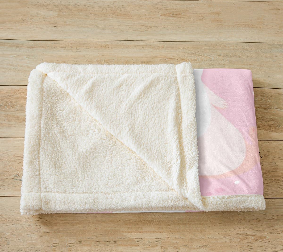 Cartoon Cute Seal Throws Blanket,Kawaii Sea Animal Pink and White Sherpa Blanket for Girls Teens, Kids Ocean Themed Girly Style Microfiber Fleece Blanket Room Decor, Throw Size (50 x 60 Inch)