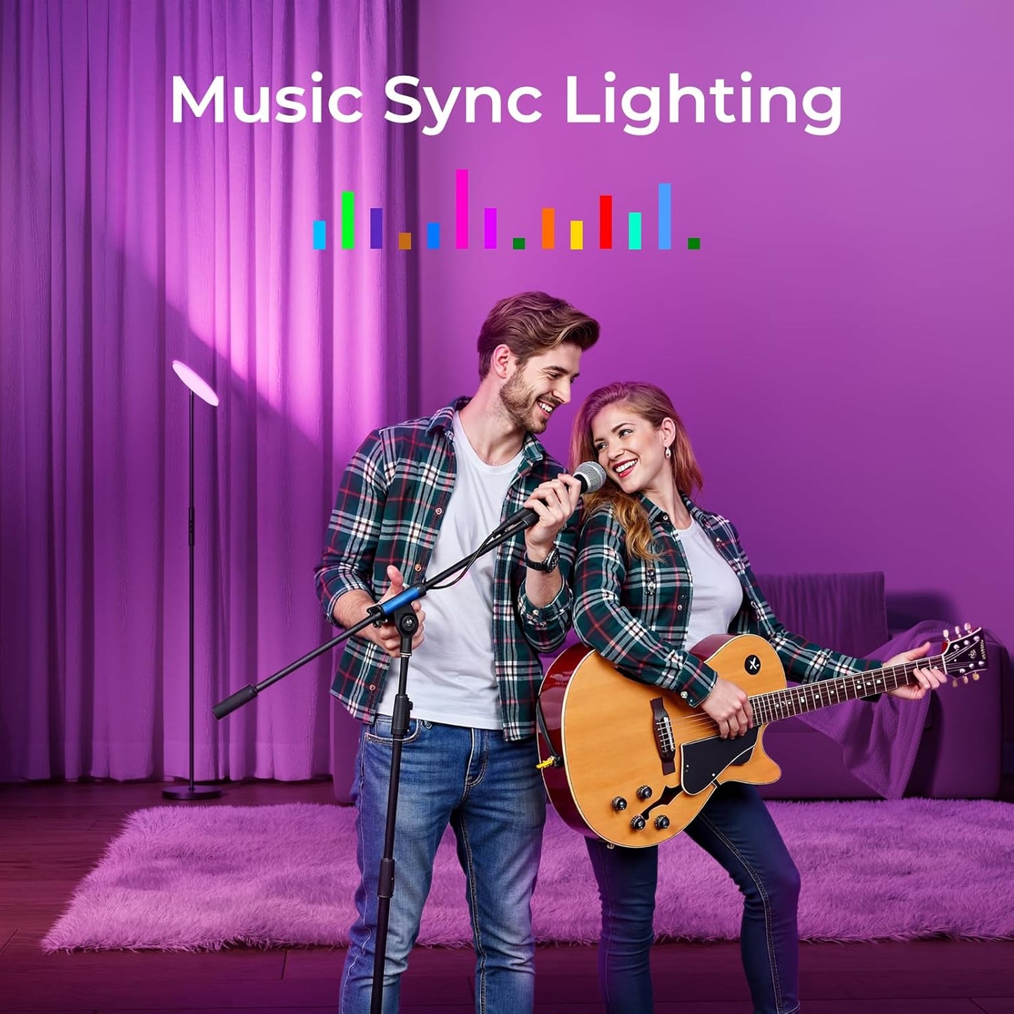 Floor Lamp, 2800LM RGBWW Smart Standing Lamps for Living Room with Smart App & Voice Control, 69.3in Torchiere Floor Lamps Color Changing, 350°Rotating LED Tall Lamp for Bedroom Office Gaming Party