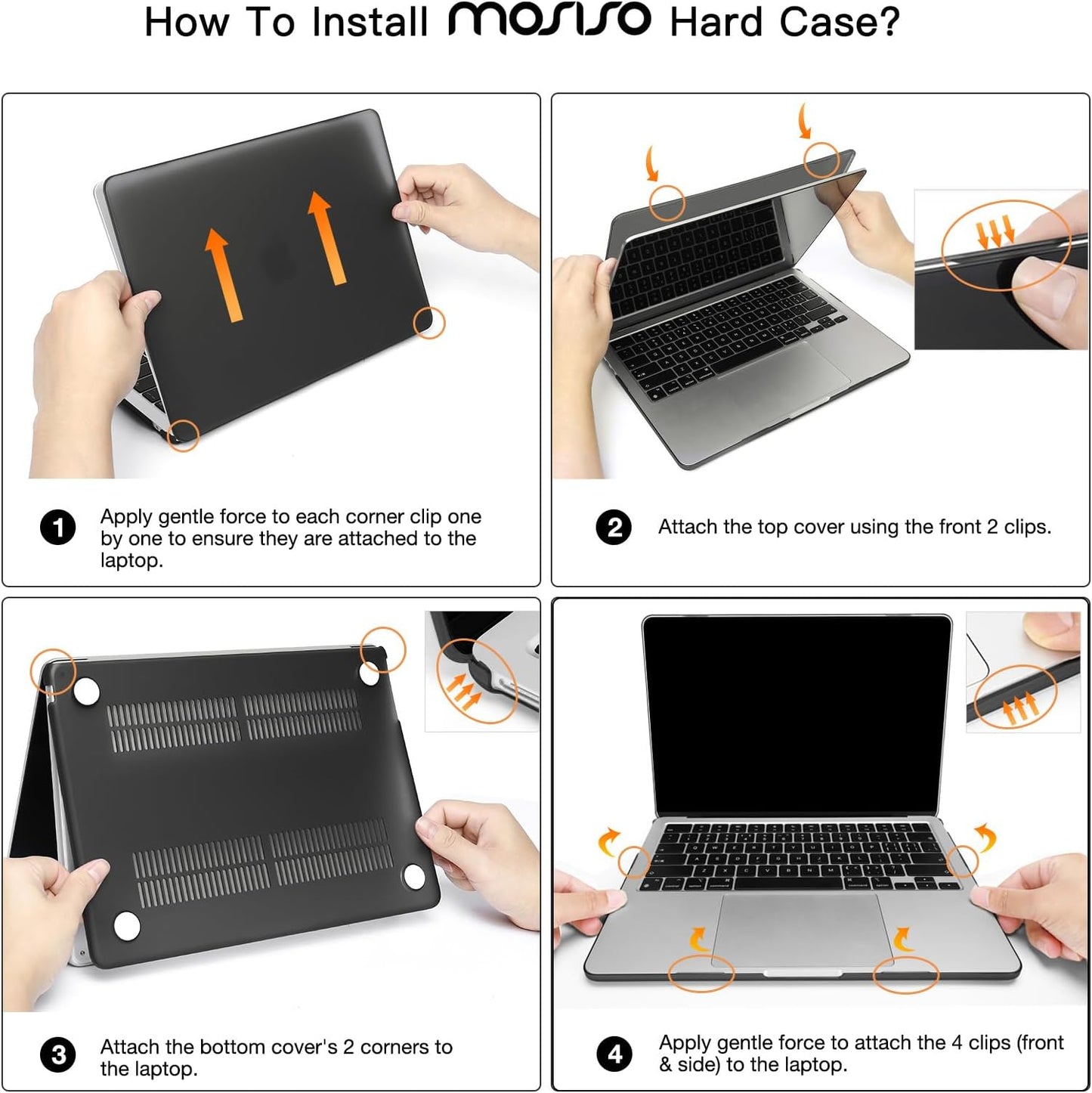 MOSISO Compatible with MacBook Air 13 inch Case M5 2026 M4 2025 M3 M2 2024-2022 A3449 A3240 A3113 A2681, Hard Shell&Keyboard Cover&Screen Film&Pouch for MacBook Air 13.6 inch Case, Crystal Clear