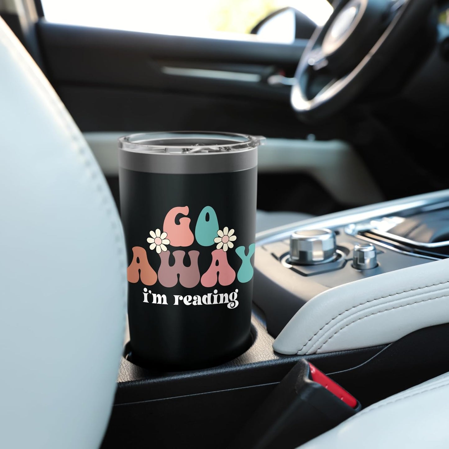 Go Away I'm Reading Books Nerd Booktrovert Book Lover Coffee Stainless Steel Insulated Tumbler