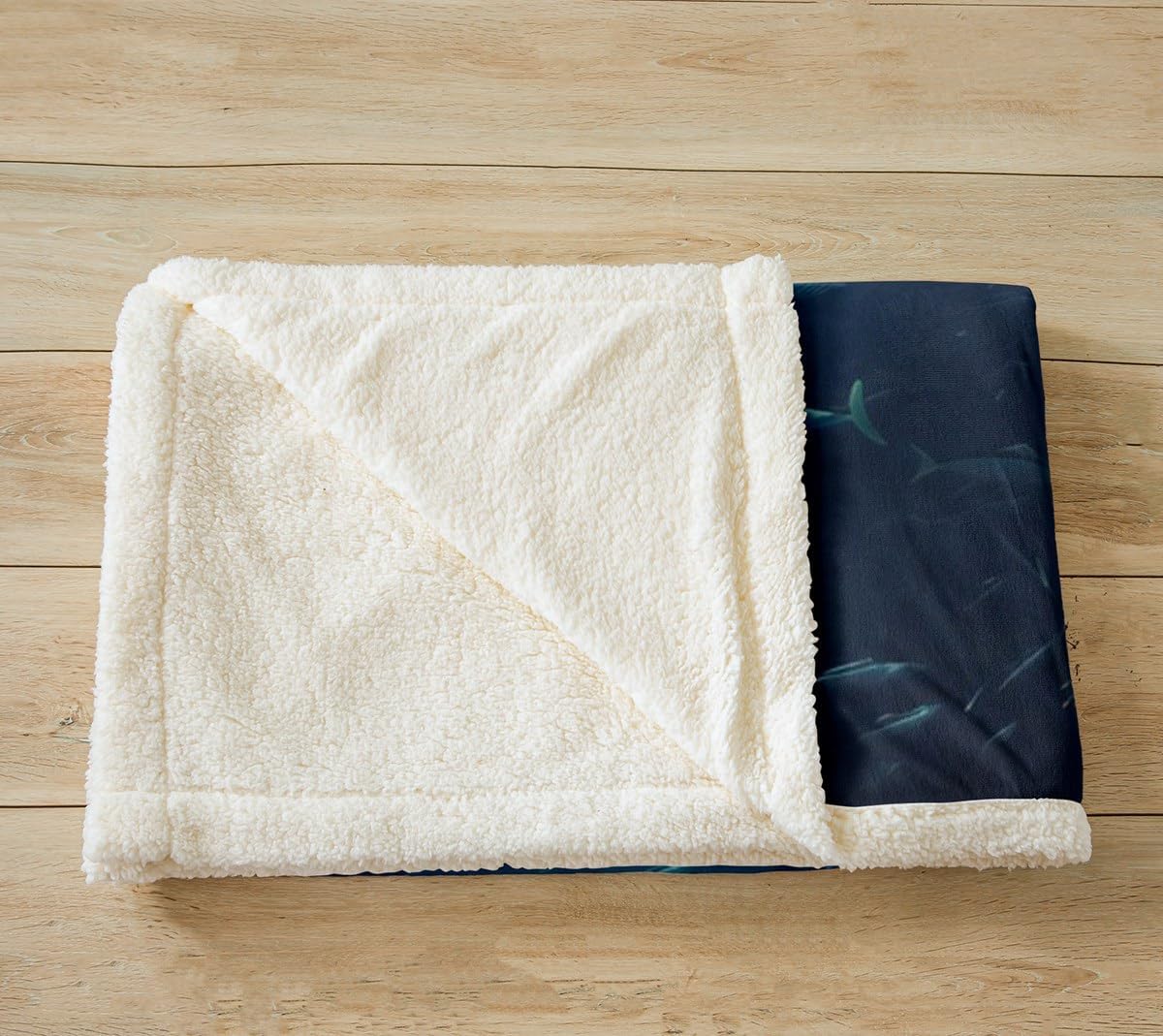 Shark Sherpa Whale Shark Fleece Throw for Sofa, Couch, Bed - Ocean Marine Theme Plush Blanket - Lightweight, Fuzzy - King Size 87x95 Inch