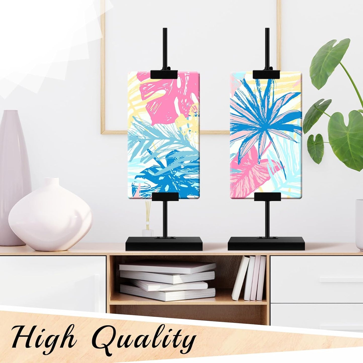 Adjustable Tabletop Easel Stand Picture Easels for Display Up to 16.5" H, Black Metal Picture Stand for Art Signs Photos, Framed Artwork Display Easel Stands for Home Events(1 Pcs)