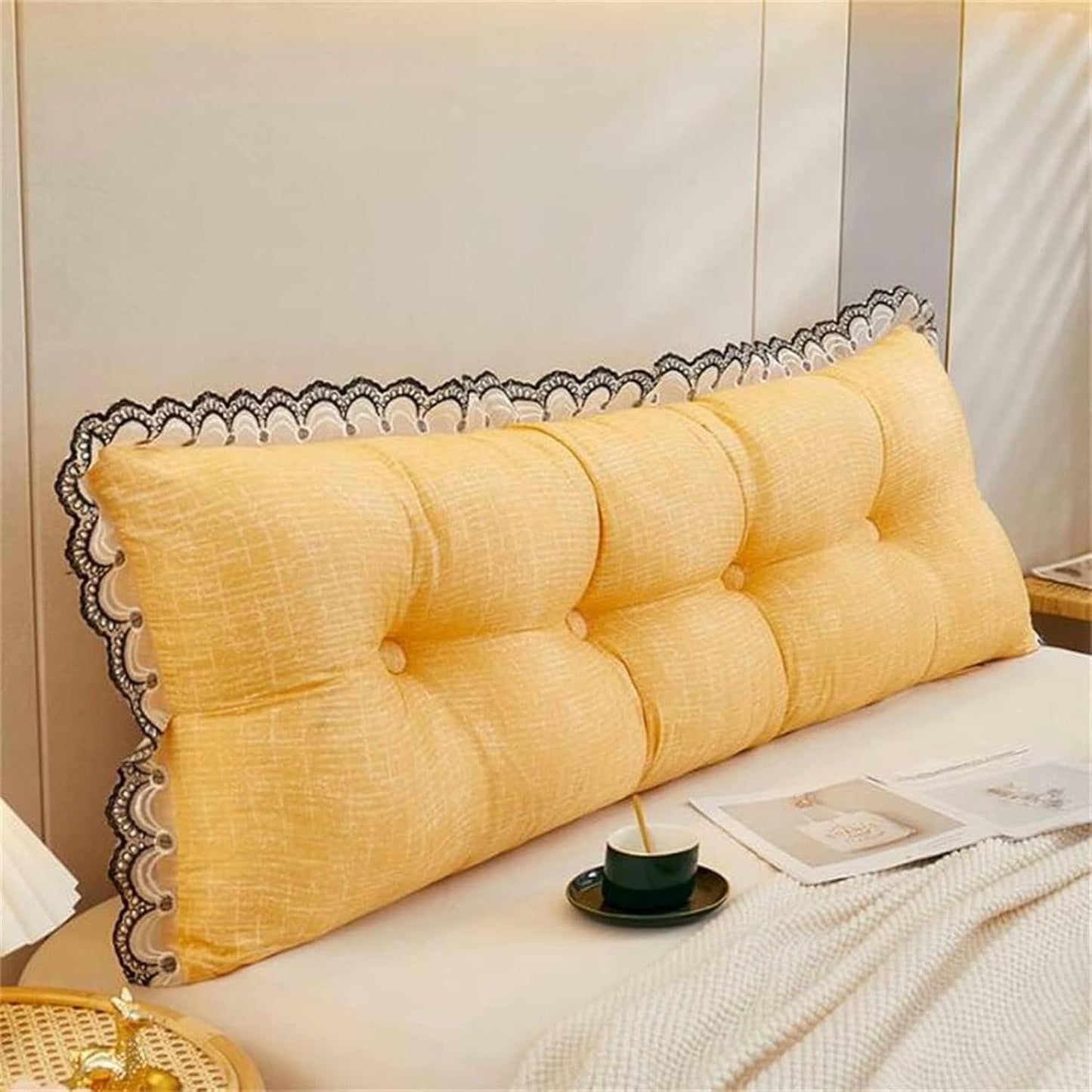Headboard Pillow, Removable Large Bolster Positioning Support Wedge Pillow Pregnancy Daybed Bed Reading Pillow Back Cushion Bed Rest Pillows(Grey,120cm)