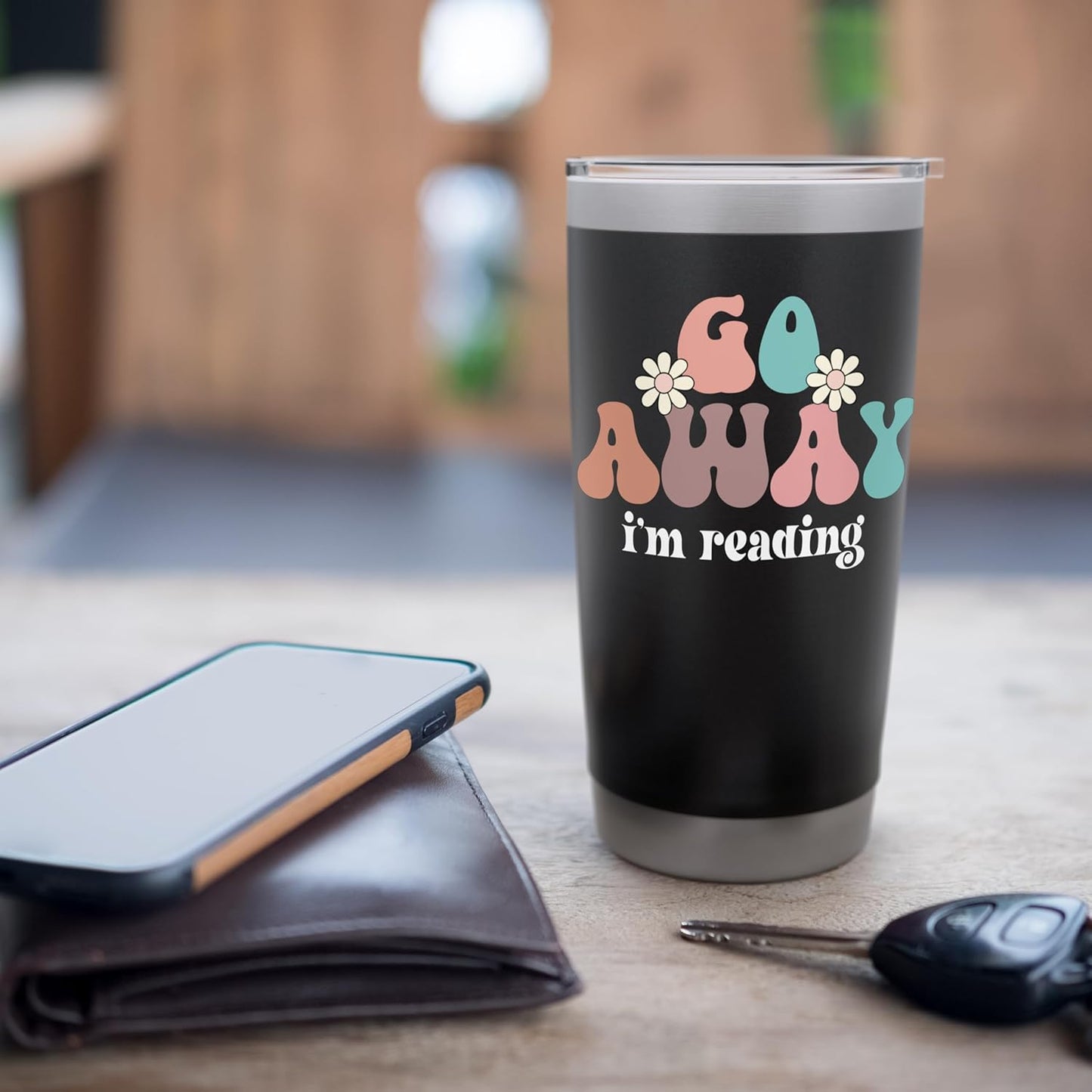 Go Away I'm Reading Books Nerd Booktrovert Book Lover Coffee Stainless Steel Insulated Tumbler