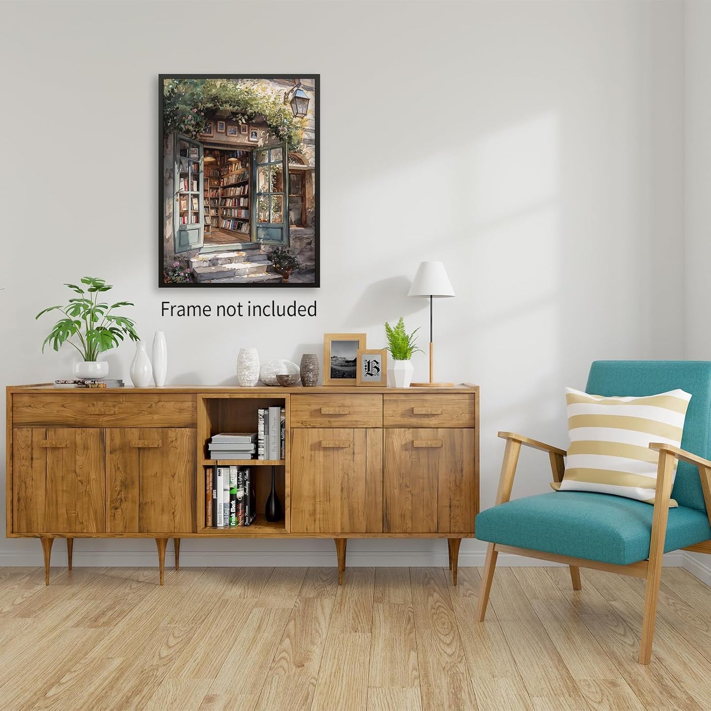 Haitunone Old Antique Library Poster Book Store Reading Canvas Wall Art Vintage Bookish Botanical Paintings Aesthetic Prints Gallery Book Shop Wall Decor 12x16 inch Unframed