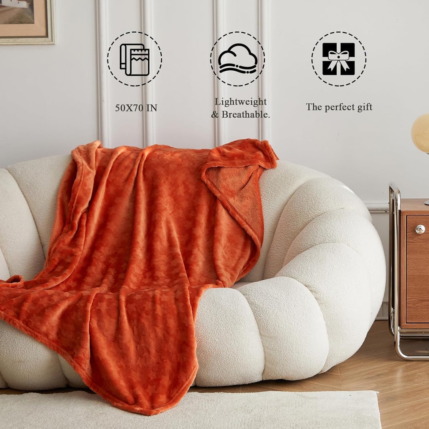 Simple&Opulence Fall Throw Blanket for Couch-Super Soft Fluffy Blankets for Women 50x70 Inches Cozy Lightweight Flannel Fleece Blanket for Home Decor(Pentagram)