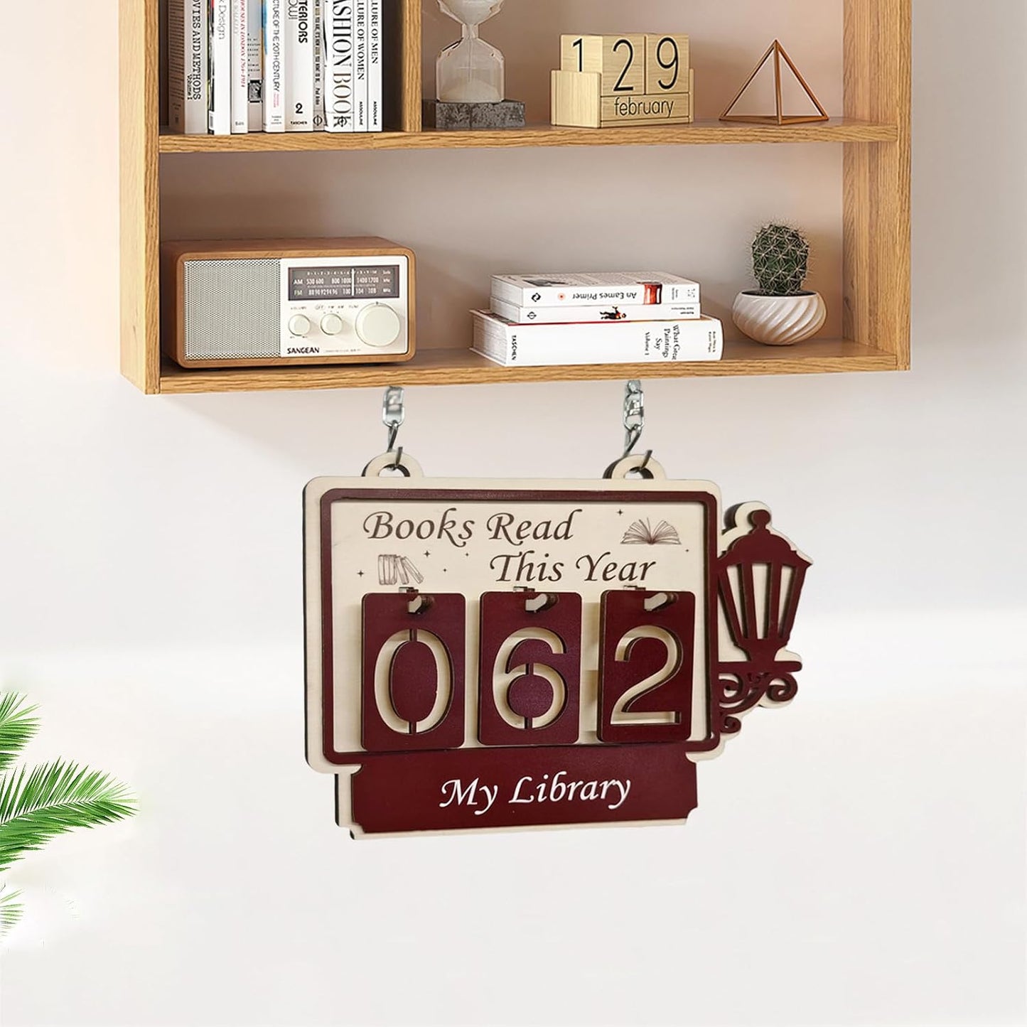 Books Read This Year Counter,Custom Books Read Tracker,Hanging Bookshelf Sign for Reading Challenge,Bookish Decor for Home or Library,Bookish Gifts for Book Lovers