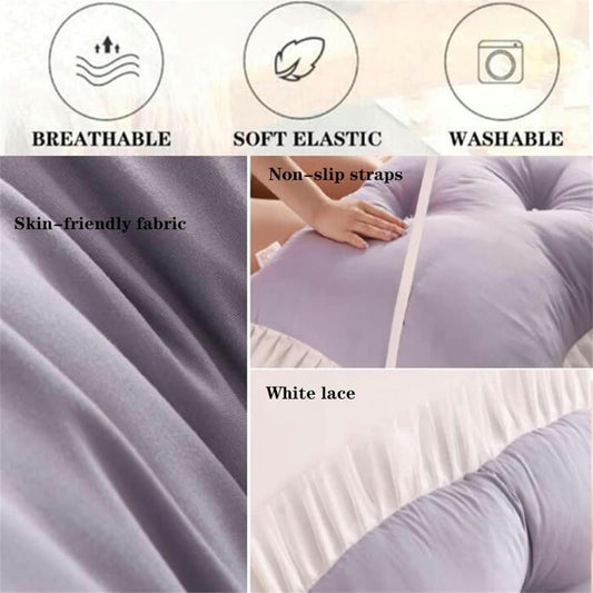 AMNOOL Soft Reading Pillow for Adult, Extra Large Bed Rest Back Support Cushion for Pregnancy, King Headboard Sitting Up Pillow for Watching TV, Gaming