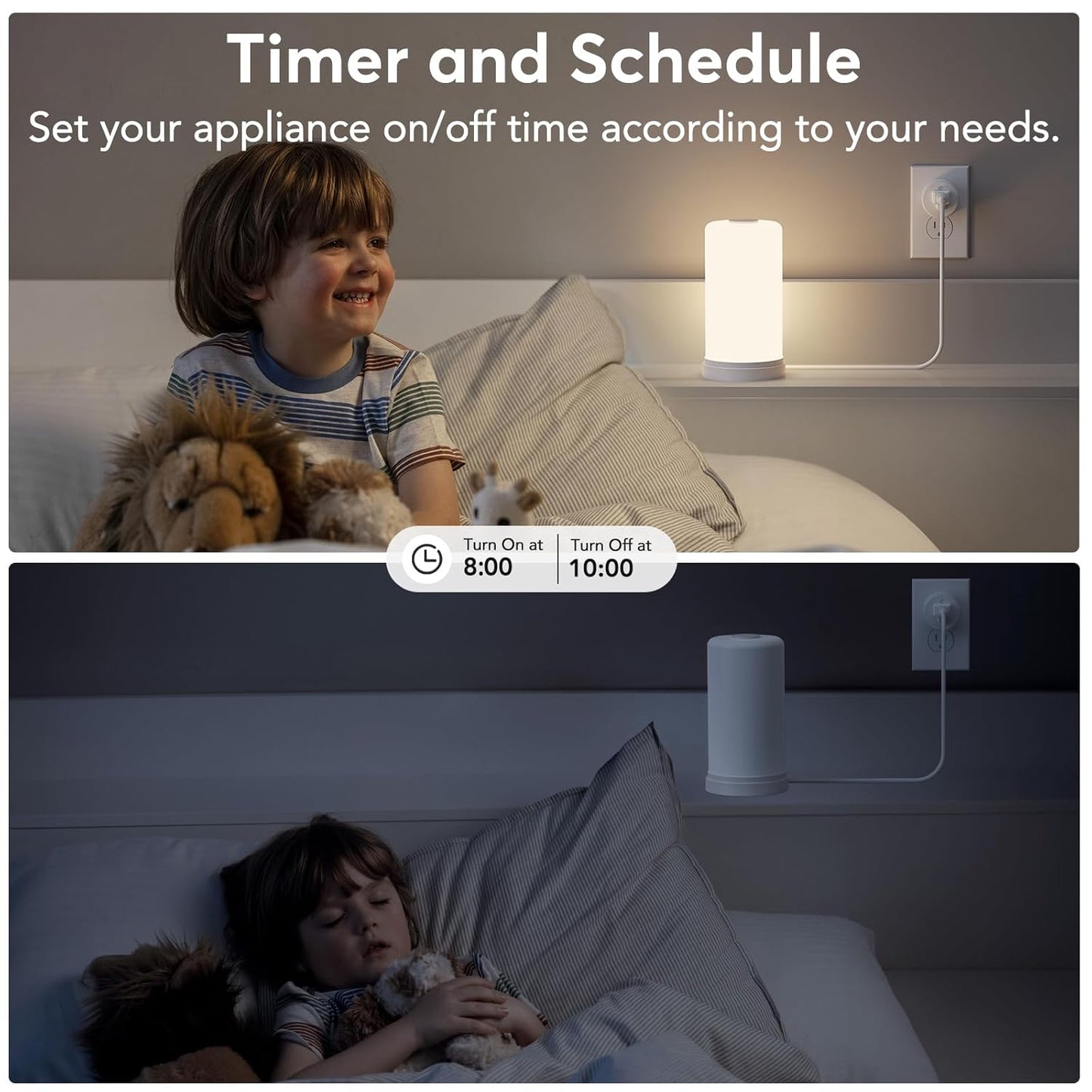 EIGHTREE Smart Plug, WiFi Outlet Works with Alexa & Google Home, Smart Home Socket with Remote Control & Timer Function, 2.4GHz WiFi Only, 4 Packs