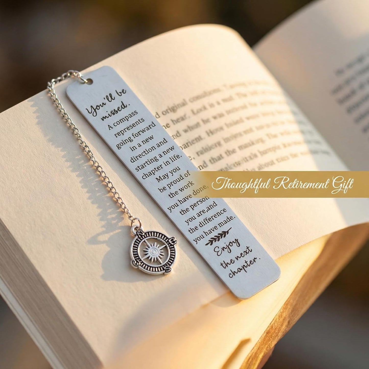 1 Pc Metal Bookmark, Farewell Gifts for Coworkers, Retirement Gifts for Women & Men, Bookmarks for Daily Reading & Going Away Presents
