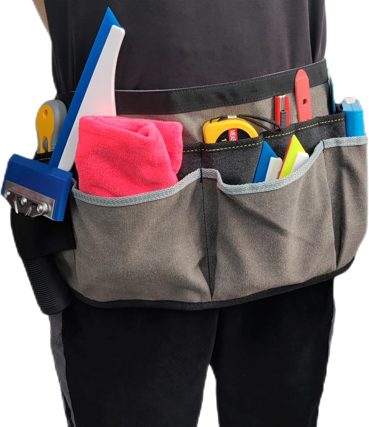Waist Apron Canvas Tool Pouch Belt Bag for Window Tint, Vinyl Wrap, Gardening, Technician and Electrician's Tools