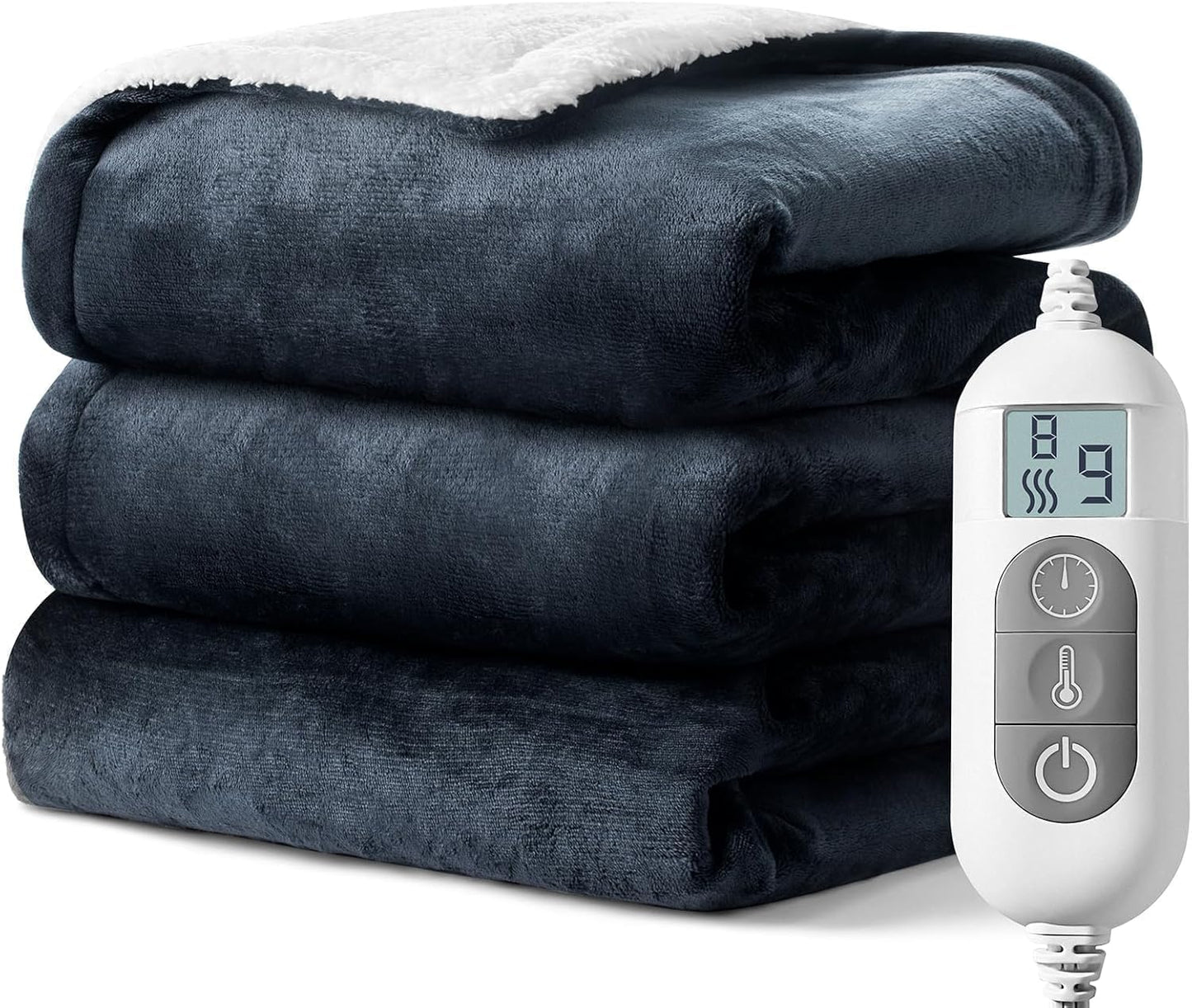 Heated Blanket,Soft Flannel Heated Throw Blanket,Fast Heating Electric Throw Blanket with 8 Heating Levels,9 Hours Auto Shut Off,Home Sleep Electric Blanket Throw, A Thoughtful Gift for Elders