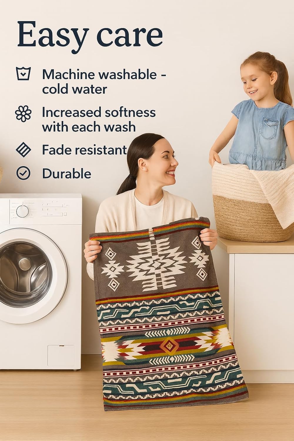 Alpaca Wool Blanket, Queen Size 94 x 78, Reversible 2 in 1, Thick and Ultra Soft, Hypoallergenic, Non-Itchy, Handmade in Ecuador. Premium Alpaca Wool Thtow Blanket for Cozy Comfort. (Brown, Queen)