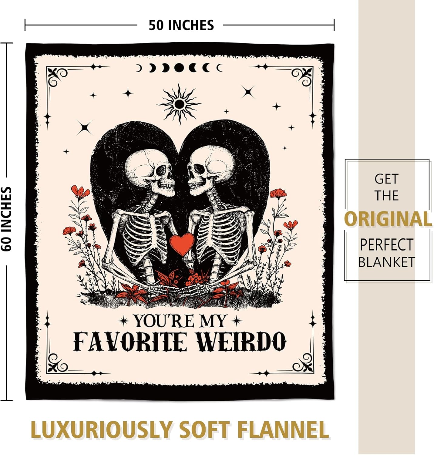 Gifts for Him Her, Anniversary Blanket for Women Men, Birthday Gifts for Boyfriend Girlfriend, I Love You Gift, Engagement, Wedding Gift for Wife, Husband, Couple, 60"X50"