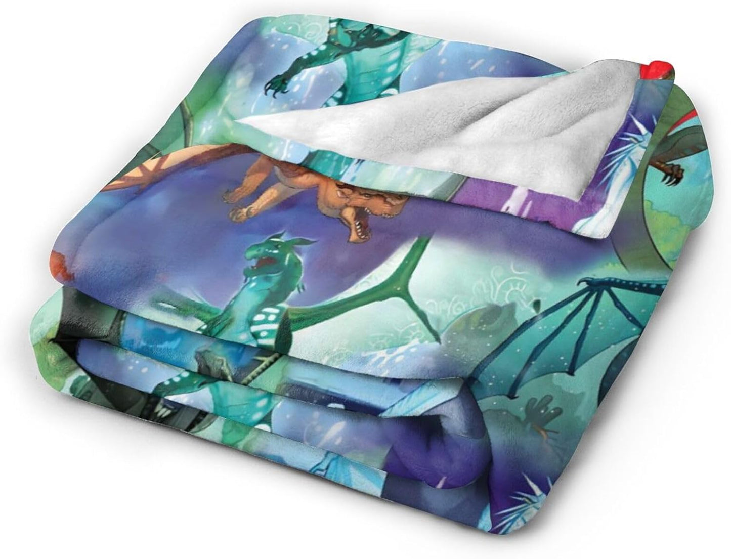 Dragon Fantasy Flannel Throw Blanket - Cozy Comfort for Sofa, Bed, Living Room & Travel - All-Season Universal 60"X50"