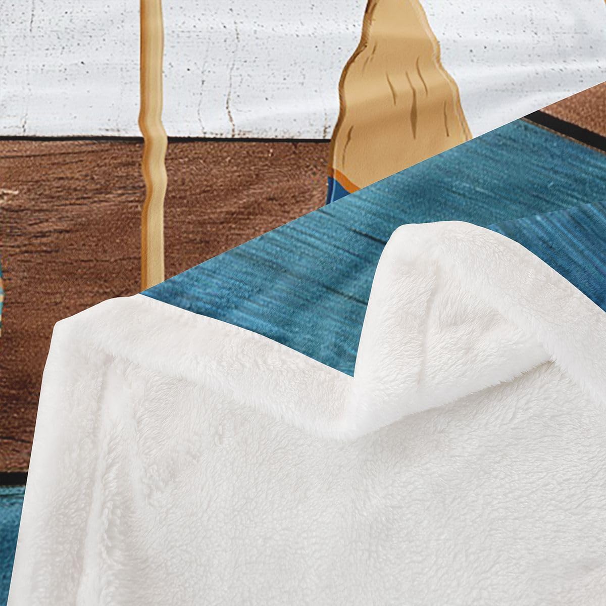 Lake Paddle Blanket 40"x50" The Lake House Decor for The Home,Rustic Farmhouse Cabin Lodge Watercolor Wooden Plank Throw Blanket Lake Life Decor for Women,Boat Blade Fleece Blanket Lake Decor