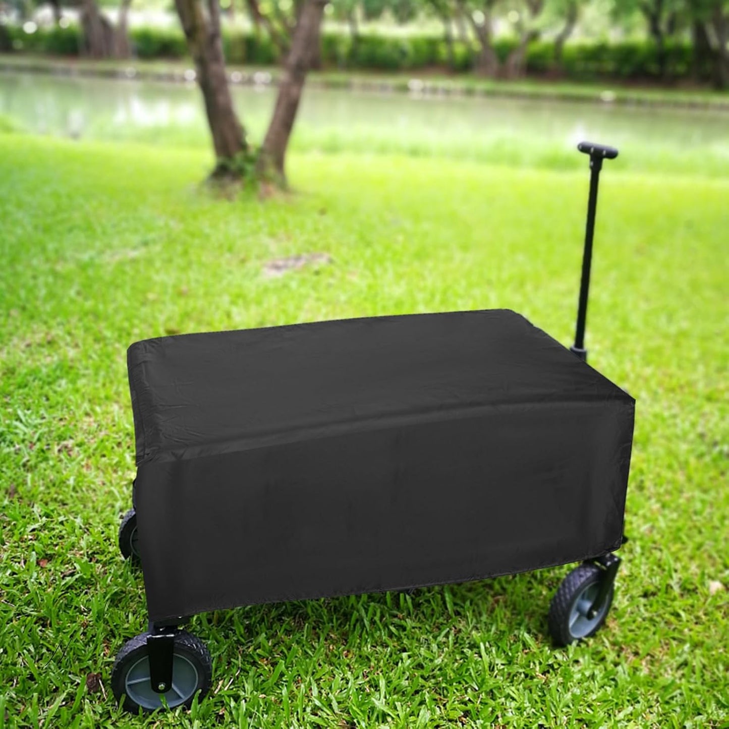 Wagon Cover,Wagon Covers Waterproof,Outdoor 600D Foldable Windproof Rain Collapsible Oxford Camping Transport Heavy-Duty Dustproof Accessories for Folding Canopy Trolley Cart (L:38''Lx23''Wx40''H)