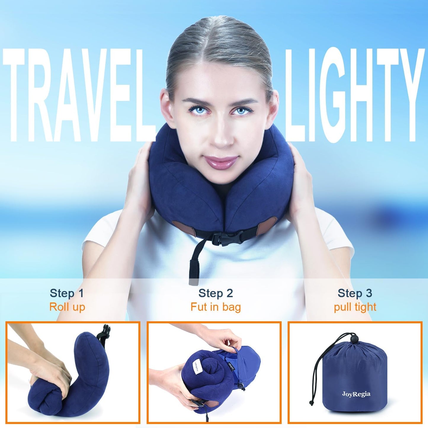 Head Support Travel Pillow - Comfortable, Breathable and Machine Washable. Suitable for Any Sitting Position Head, Neck and Chin Provide Effective Support. Adult