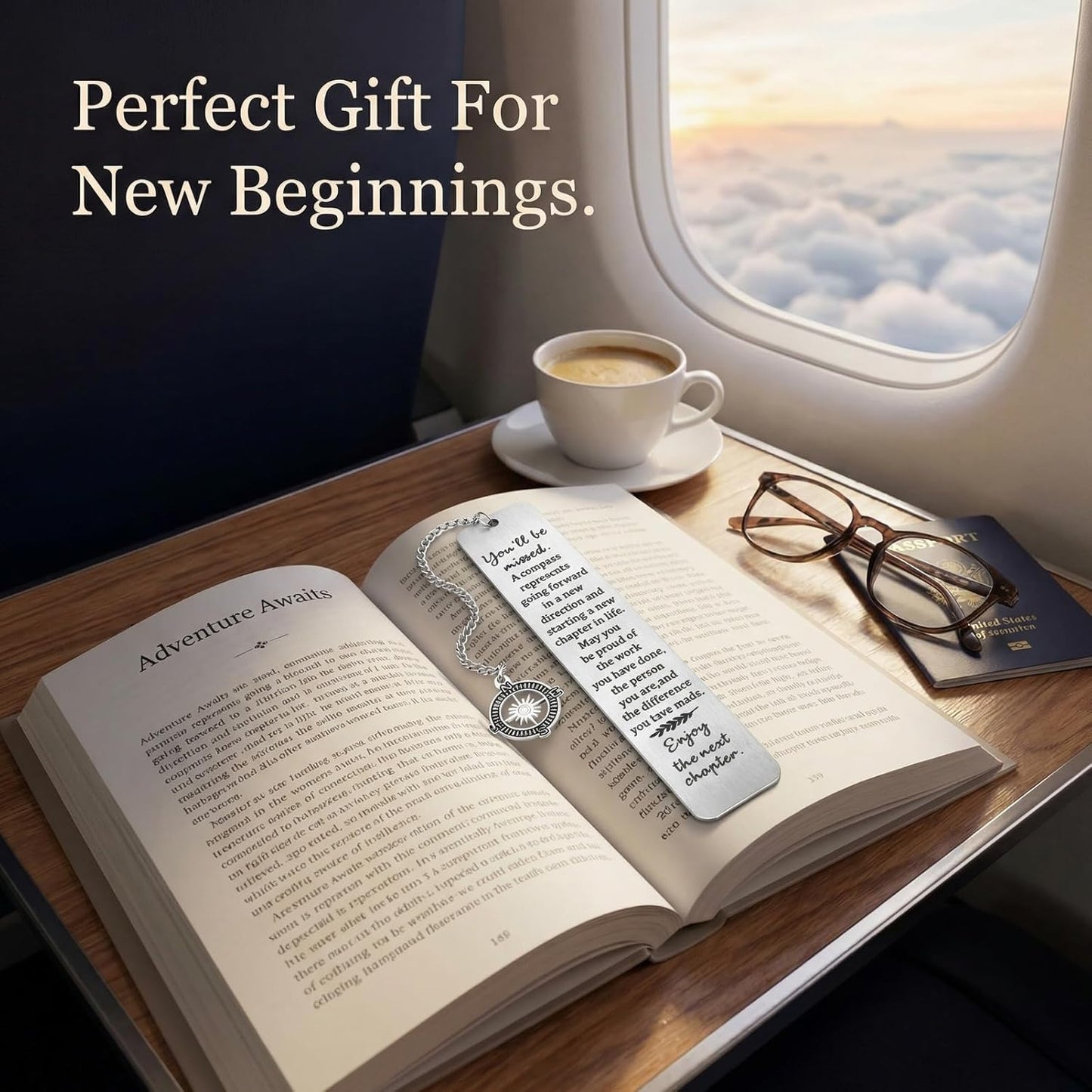 1 Pc Metal Bookmark, Farewell Gifts for Coworkers, Retirement Gifts for Women & Men, Bookmarks for Daily Reading & Going Away Presents