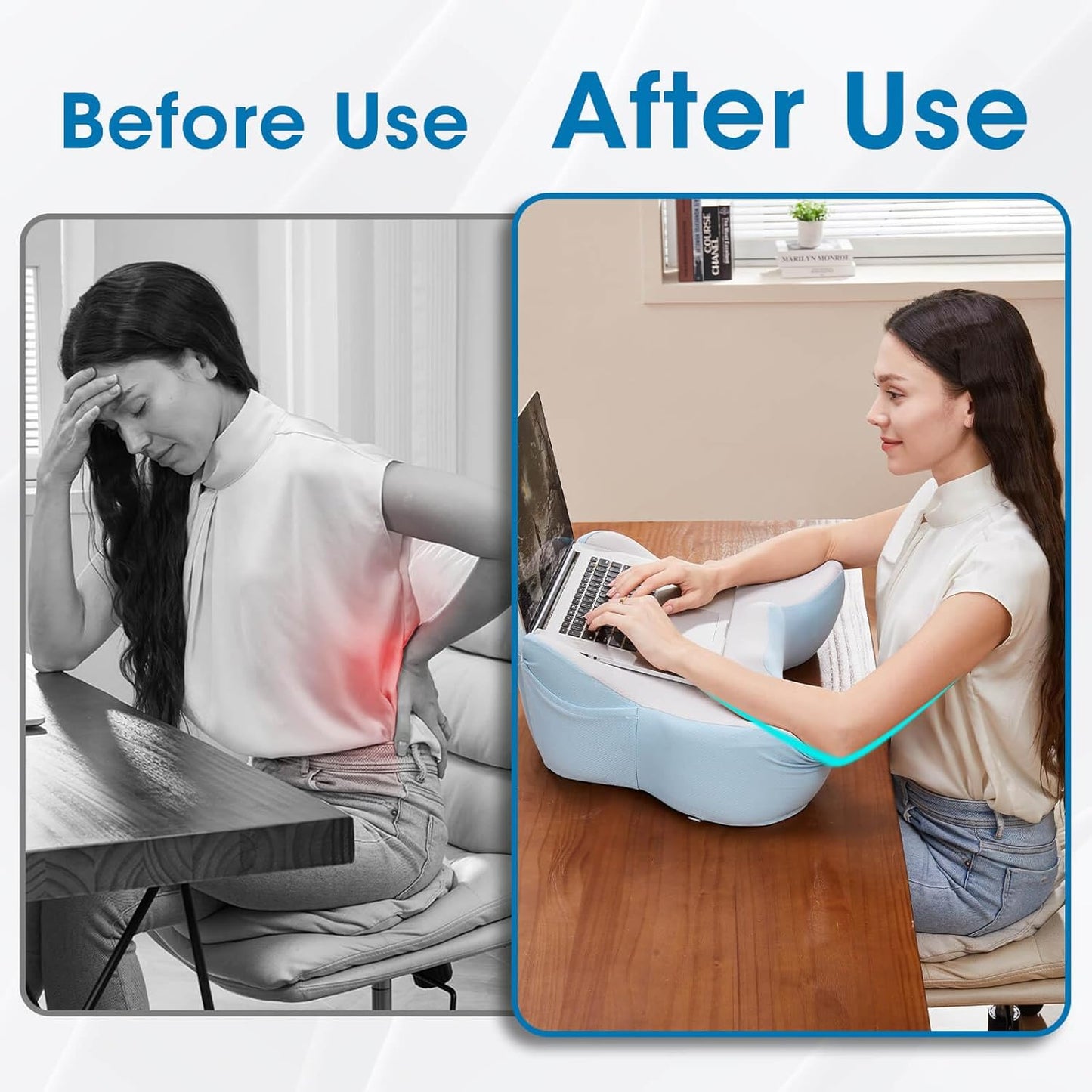 Lap Desk, Lap Desk for Laptop with Cushion, Laptop Desk, Laptop Stand for Bed, Computer Stand Table Workstation for Bed Sofa Couch or Travel