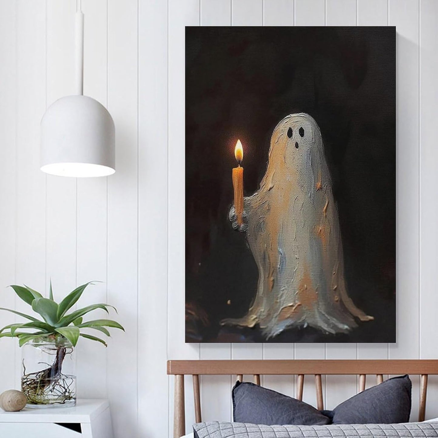 Dark Funny Ghost Bathroom Reading Halloween Classic Movie Posters At Room Aesthetic Posters Cool Artwork Wall Art Home Decor Gift Ideas (4) Canvas Art Poster And Wall Art Picture Print Modern Family B