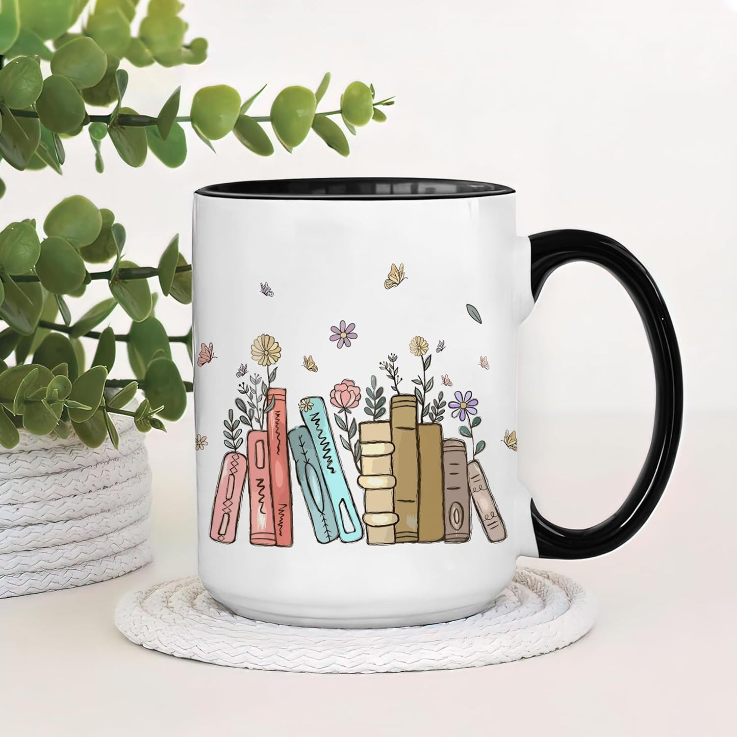Hyturtle Book Lover Coffee Mug 11oz - Gifts For Book Lover On Christmas, Birthday - Librarian Mug for Women - Bookish Gift - Bookworm Cup - Gift For Her - Gifts for Readers
