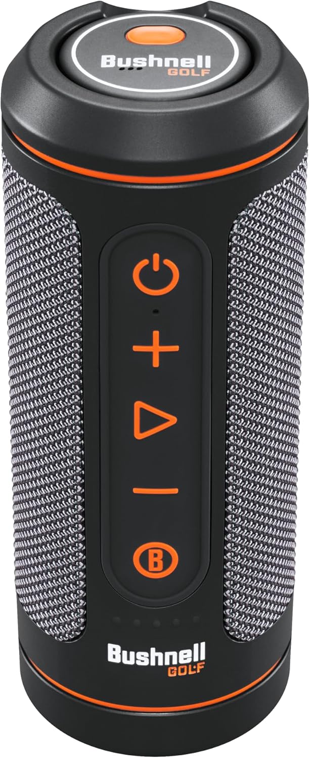 Bushnell Golf Wingman 2 GPS Bluetooth Speaker | Audible Distances, Magnetic Cart Mount, Custom Sound Bites, TWS Pairing & USB-C Charging