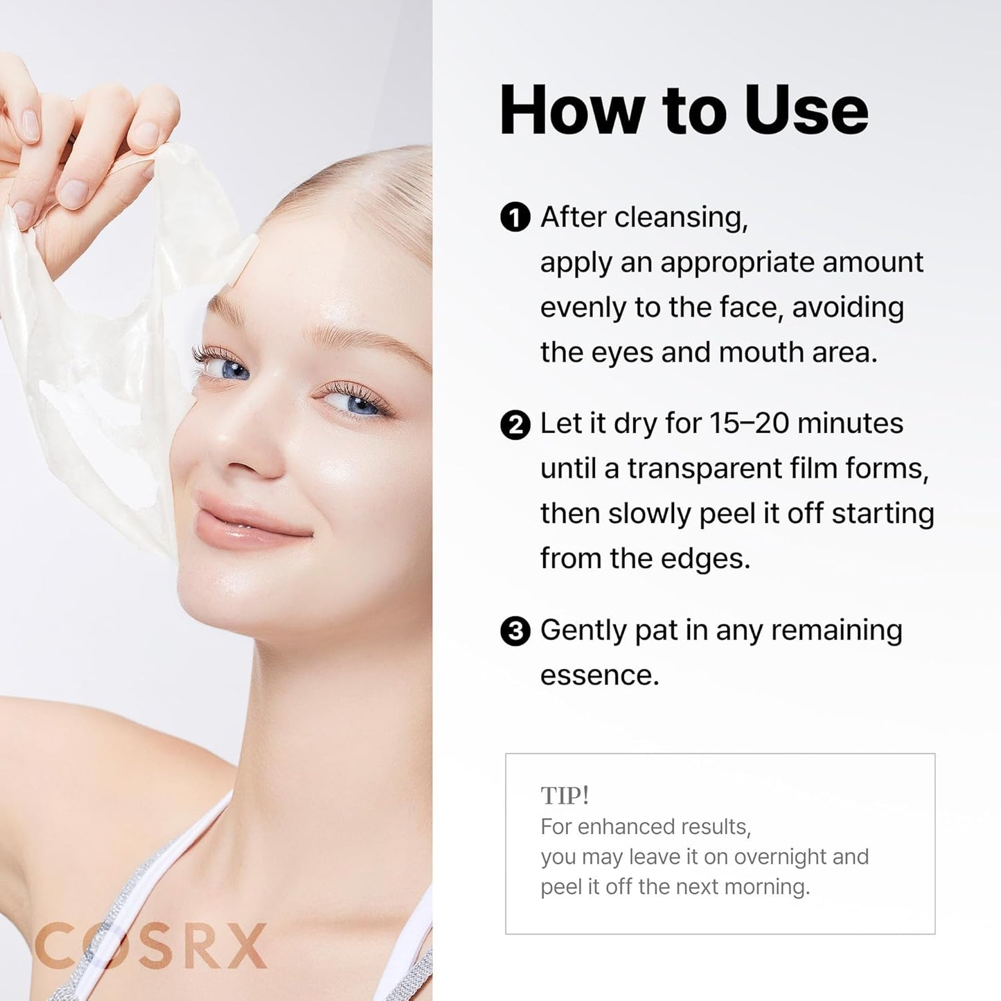 COSRX PDRN EXOSOME Glaze Wrapping Mask with SALMON DNA PDRN, Easy Peel-Off Overnight Mask for Glass Skin, Firmness, Elasticity & Skin Texture Care,1.69 fl. Oz, Korean Skin Care