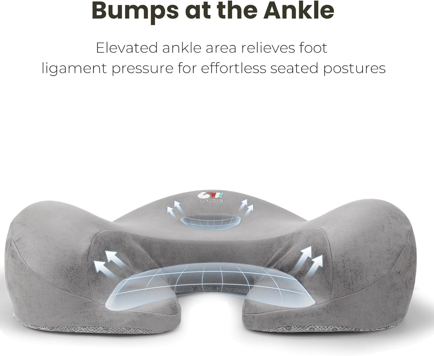 Meditation Cushion & Floor Pillow Seat - Ergonomic Comfortable Memory Foam Set Relieves Numbness Tailbone & Hip Pain from Long Sitting, idea for Reading, Yoga.