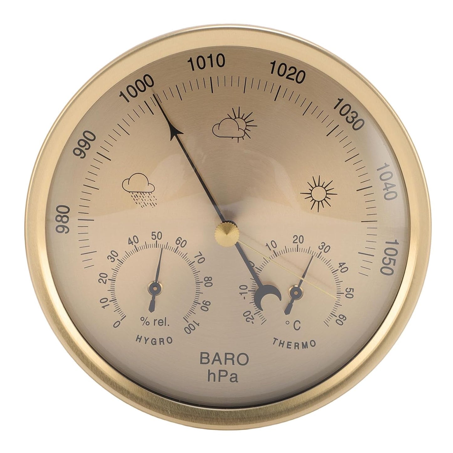 Wall Hanging 3 in 1 Barometer Weather Station, Thermometer, Barometer, Hygrometer, Accurate Weather Station for Home and Office, Indoor and Outdoor Use