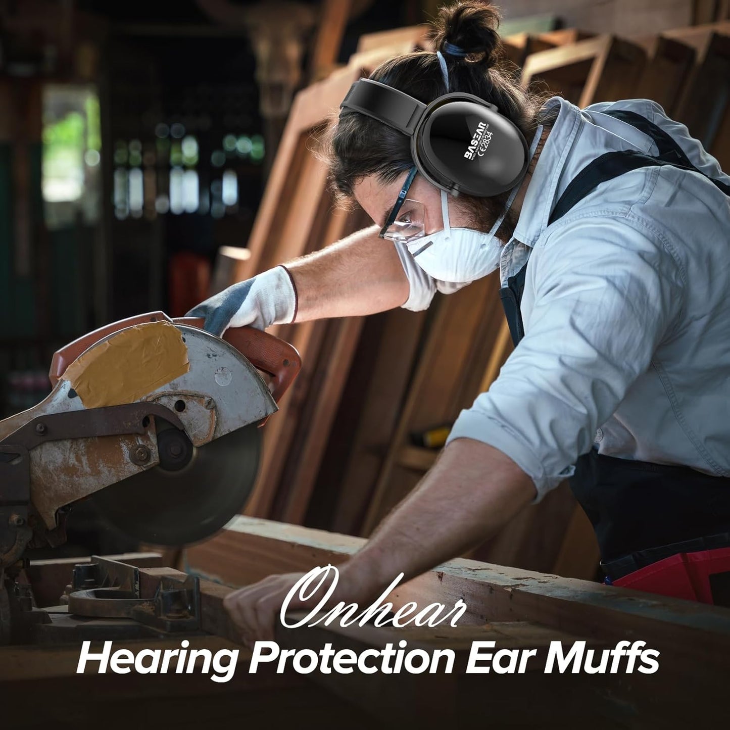 Ear Protection Headphones for Adults Kids, Noise Cancelling Headphones for Autism, Adjustable Noise Cancelling Ear Muffs, Earmuffs Hearing Protection, Effective Ear Muffs for Noise Reduction