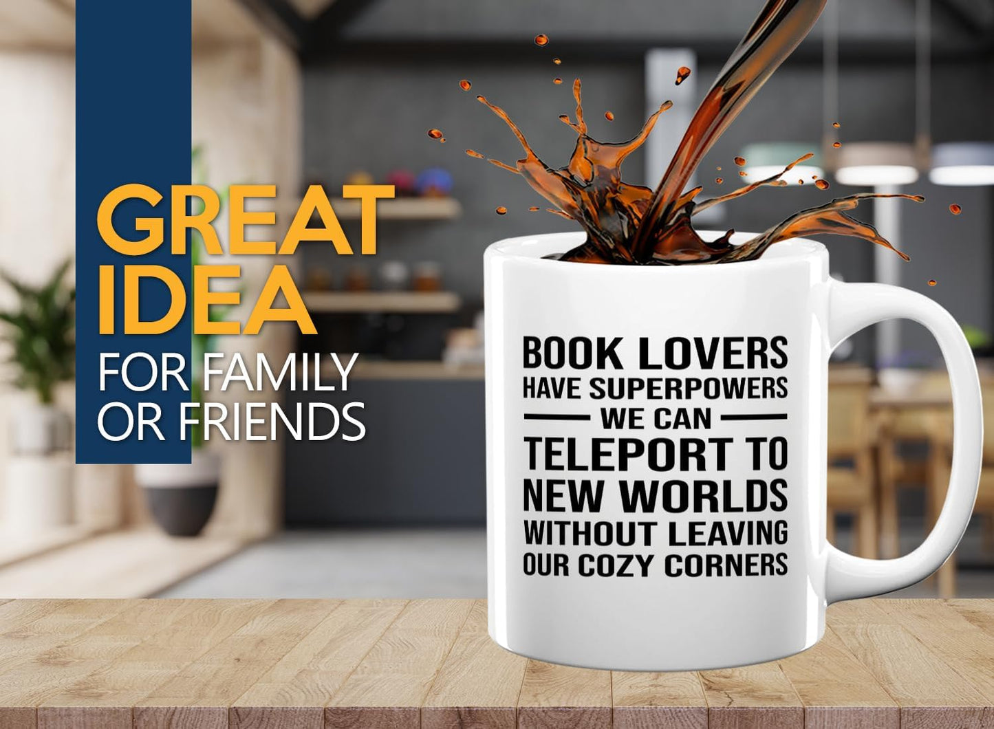 Book Lover Coffee Mug 11oz White -We Can Teleport - Writer Editor Bookish Librarian Bibliophile Bookish Grammar Philosophers
