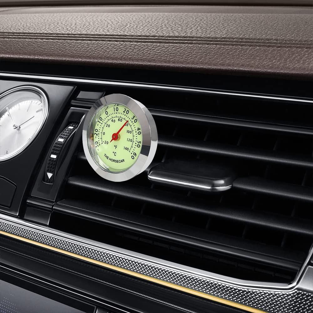 Automobile Air Vent Clip Mini Car Styling Luminous Thermometer Hygrometer Ornaments Interior Accessories Decoration