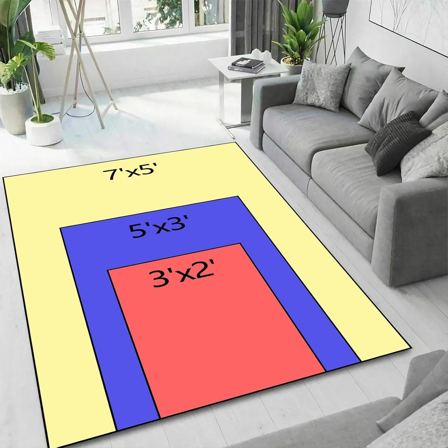 Basketball Rug for Boys Bedroom 3'x5' Non Slip Basketball Court Rugs,Fire Printed Sports Carpet for Living Room and Game Room Decor