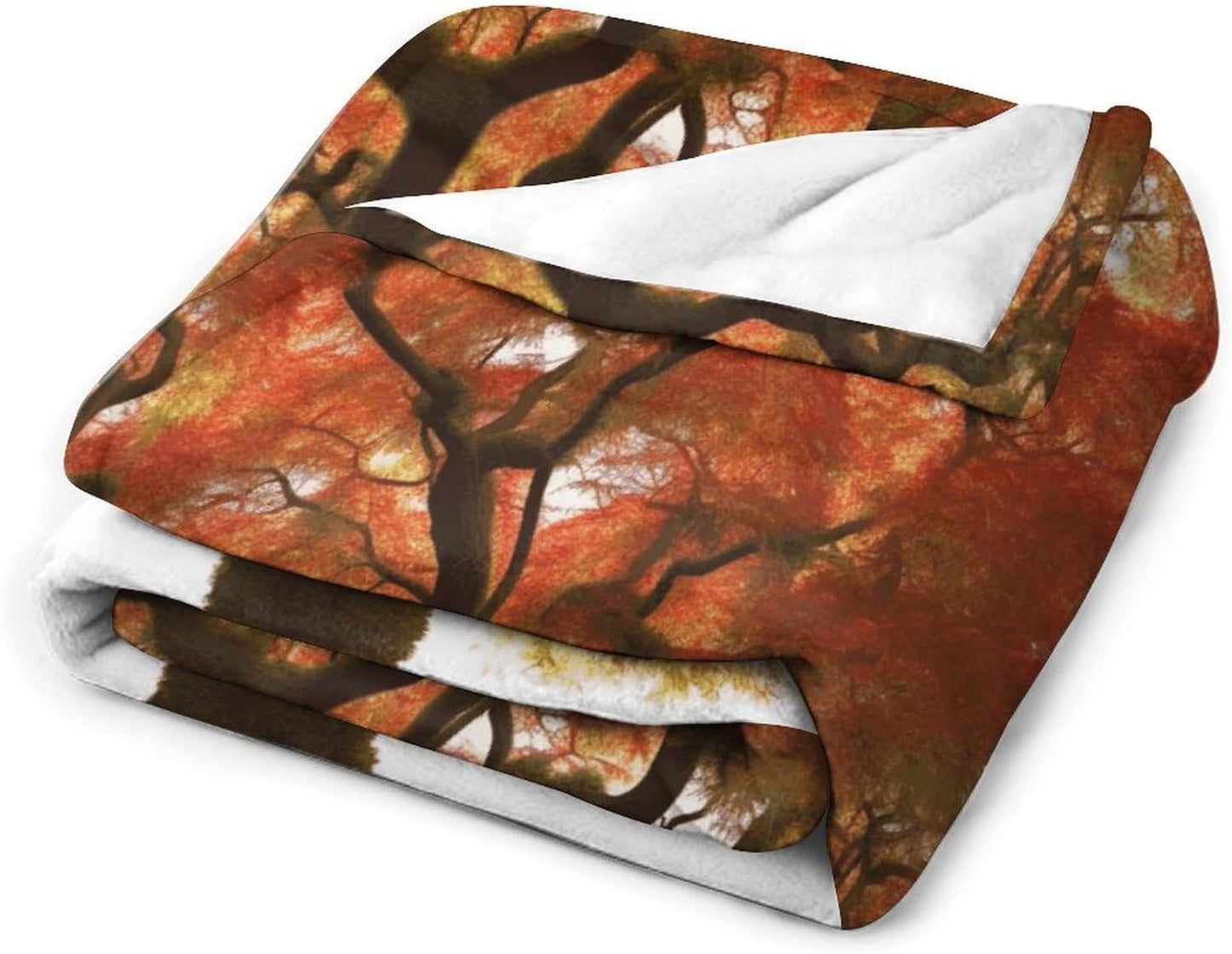 Maple Tree Throw Blanket for Couch Super Soft Warm Lightweight Throw Blankets Cozy Flannel Bed Blanket Cute Decorative Blankets for All Seasons Home Decor Gift 40"*50" （100 * 130cm）